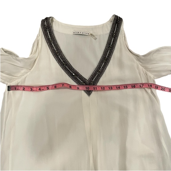 Alice + Olivia Rivera Bell Sleeve Embellished Top - Picture 12 of 13